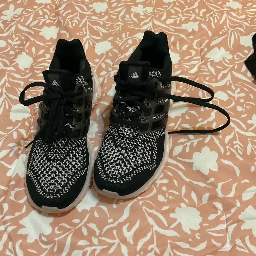 Adidas Black and White Knit Sneakers